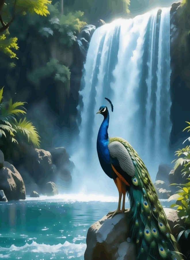 مجموعة الرسم بالأرقام من Paint Waint للكبار والصغار | مجموعة رسم يدوية مقاس 14 × 16 بوصة مع قماش مرقم، ولوحة ألوان، وفرش | سهلة للمبتدئين 16 لونًا (إطار MDF، PW19) - Image 1